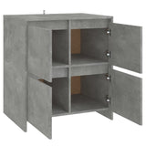 Sideboards 2 pcs Concrete Grey 70x41x75 cm Engineered Wood 3098092