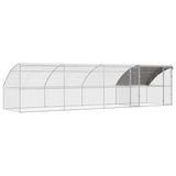 Chicken Cage 4 pcs Silver 800 x 200 x 200 cm Steel and PE 3381111