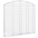 Arched Gabion Basket 200x30x180/200 cm Galvanised Iron 153469