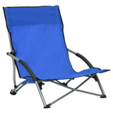Beach Chair Set of 2 Blue Oxford fabric, steel Standard 312488