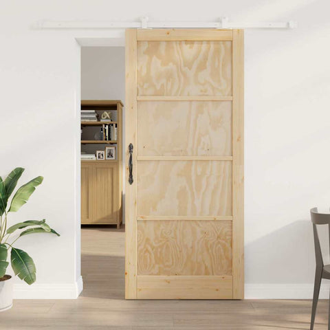 Sliding Door Set Manual ORKDAL Natural and white 93 x 211 cm 3333432