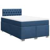 Box Spring Bed with Mattress Blue 120x200 cm Fabric 3285868