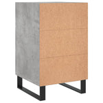 ZNTS Bedside Cabinet Concrete Grey 40x40x66 cm Engineered Wood 827688