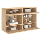 TV Wall Cabinet with LED Lights Sonoma Oak 98.5x30x60.5 cm 837108