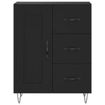 Highboard Black 69.5x34x180 cm Engineered Wood 3190014