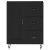 Highboard Black 69.5x34x180 cm Engineered Wood 3190014