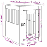Dog Crate Furniture Old Wood 45x62x59 cm Engineered Wood 857636