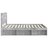 Bed Frame with Storage and Headboard Concrete Grey 140 x 200 cm 3413848