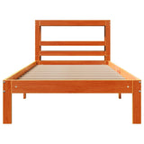 Bed Frame without Mattress Wax Brown 90x190 cm Single Solid Wood Pine 3306058