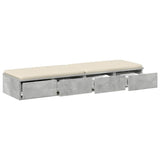 Bed Drawers Concrete Grey 120 x 36.5 x 16.5 cm Engineered Wood 866942