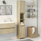 Bathroom Cabinet Sonoma Oak 30x30x183.5 cm Engineered Wood 849608