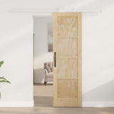 Sliding Door ORKDAL Brown 61 x 198.5 cm Solid Pine Wood 3333408