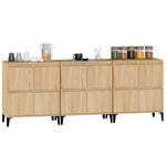 Sideboards 3 pcs Sonoma Oak 60x35x70 cm Engineered Wood 3185778