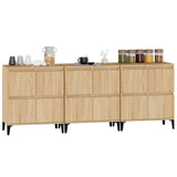 Sideboards 3 pcs Sonoma Oak 60x35x70 cm Engineered Wood 3185778