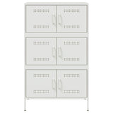 Highboard White 68x39x113 cm Steel 842963