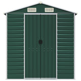 Garden Shed Green 191x385x198 cm Galvanised Steel 3188234