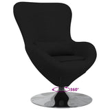 Egg Chair Black 63 x 73 x 90 cm Fabric 42002738
