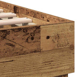 Bed Frame Old Wood 203 x 185 x 70 cm Engineered Wood 3385625
