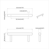 Cabinet Handle 474 pcs Black 121 x 16.6 x 28.3 mm Iron 864729