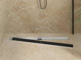 Shower Drain Glass Cover with 360&deg Siphon Black 90 cm 42015977
