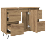 Bathroom Cabinet Artisan Oak 80x33x60 cm Engineered Wood 857236