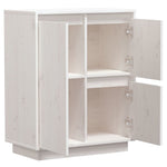 Sideboard White 60x34x75 cm Solid Wood Pine 813391