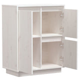 Sideboard White 60x34x75 cm Solid Wood Pine 813391