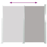 Patio Retractable Side Awning 160 x 300 cm Grey 41546