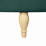 Slipper Chair Dark Green 56.5 x 70 x 110 cm Fabric 42020682
