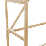 ZNTS Clothes Rack with Shelves and Wheels 110x40x180 cm Bamboo 4008923