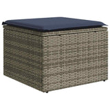 2 Piece Garden Sofa Set with Cushions Grey Poly Rattan Acacia 3328664