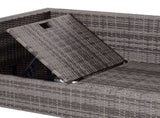 3PC Rattan Garden Furniture Storage Sofa Set 4 Seater Wicker Coffee Table Conservatory Sun Lounger T3398P315436