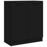 Sideboard Set of 2 Black Engineered wood Medium Sideboard 3115773