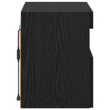 TV Wall Cabinets with LED 2 pcs Black Oak 40 x 30 x 40 cm 882976