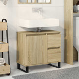 Bathroom Cabinet Sonoma Oak 65x33x60 cm Engineered Wood 849678
