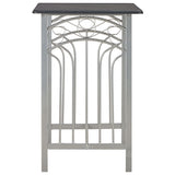 3 Piece Bar Set Wood and Steel Black 284396