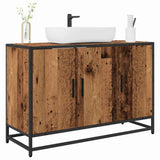 Bathroom Cabinet Old Wood 90 x 33 x 60 cm Engineered Wood 883617