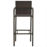 Bar Stools 2 pcs Brown Poly Rattan 362580