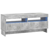 LED TV Cabinet Concrete Grey Engineered Wood 896108