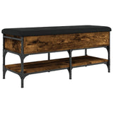 Shoe Bench Smoked Oak 102x42x45 cm Engineered Wood 835199