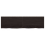 Bathroom Countertop Dark Brown 220x60x cm Treated Solid Wood 3156279