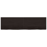 Bathroom Countertop Dark Brown 220x60x cm Treated Solid Wood 3156279