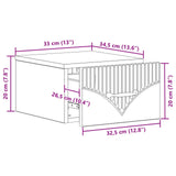 Wall-Mounted Bedside Cabinet 2 pcs Sonoma Oak 34.5 x 33 x 20 cm 898940