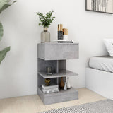 808656 Bedside Cabinet Concrete Grey 40x35x65 cm Engineered Wood