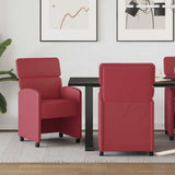 Dining Chairs with Wheels 2 pcs Wine red 58 x 65 x 98 cm 42017887