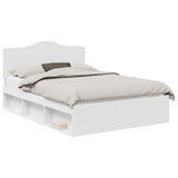 Bed Frame with Headboard White 160 x 200 cm Solid Pine Wood 3413281