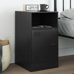 ZNTS Bedside Cabinet Black 34.5x39x62 cm Steel 841763