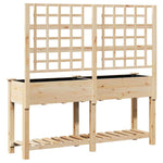 Garden Planter Beige 161 x 46 x 152.5 cm Solid fir wood 42006572