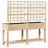 Garden Planter Beige 161 x 46 x 152.5 cm Solid fir wood 42006572