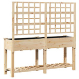 Garden Planter Beige 161 x 46 x 152.5 cm Solid Fir Wood 42006572